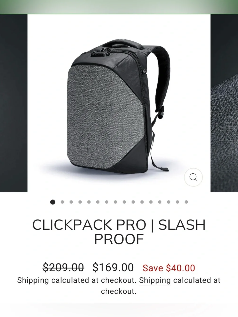 Korin ClickPack Pro Anti-Theft Backpack | TSA Lock | Laptop Travel Backpack
